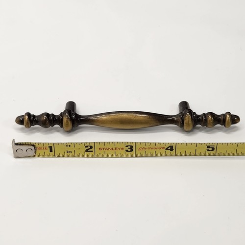 Menge 15 Vintage Schubladengriffe Griffe gebürstetes Messing mit Schrauben 5,75"L/CTC 3" - Bild 3 von 8