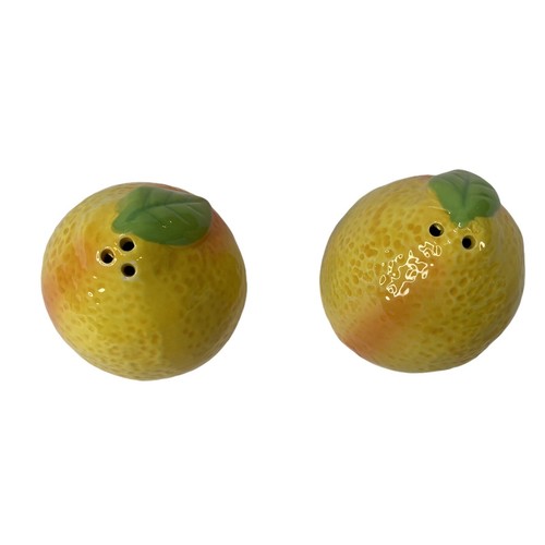 Agitadores de sal y pimienta de limón alimentos fruta cerámica decorativa 3,2"" x 2,5"" NUEVOS - Imagen 13 de 13