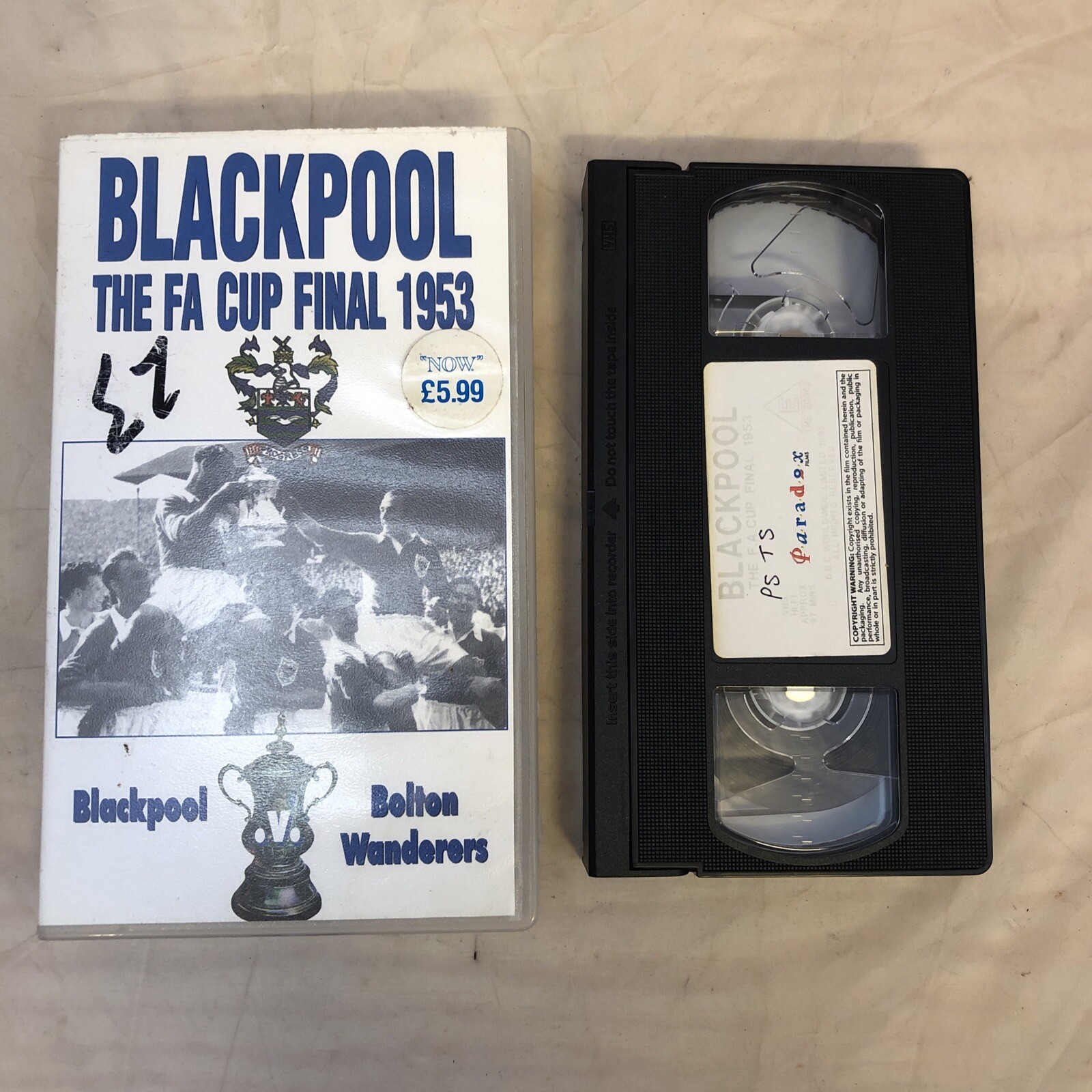 1953 FA CUP FINAL BLACKPOOL  V BOLTON Wanderers VHS VIDEOTAPE