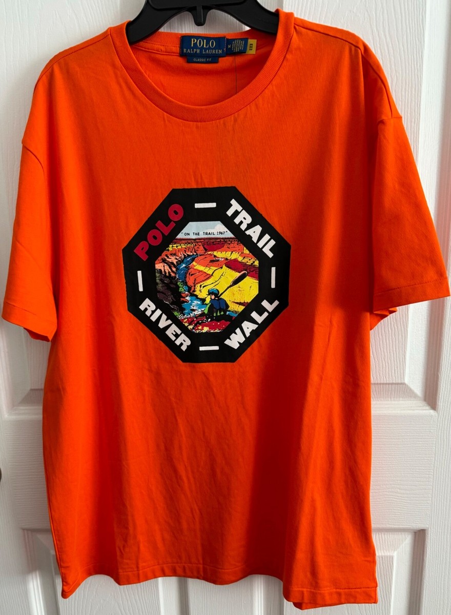 Tシャツ・カットソー POLO RALPH LAUREN / POLO TRAIL RIVER WALL T-SHIRT BIG SIZE NWT- POLO RALPH LAUREN Men's Orange POLO TRAIL RIVER WALL