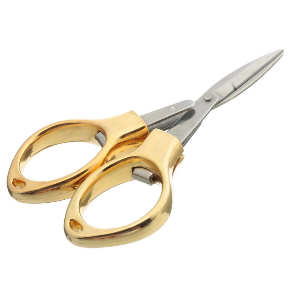 Folding Camping Stainless Steel Scissors Keychain Fishing Scissor Mini Cutter - Image 2 of 4