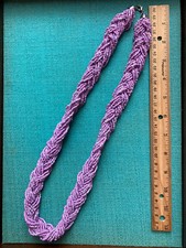 28  Multiple Braided Strands LAVENDER Seed Beads Beautifully Designed - ESTATE