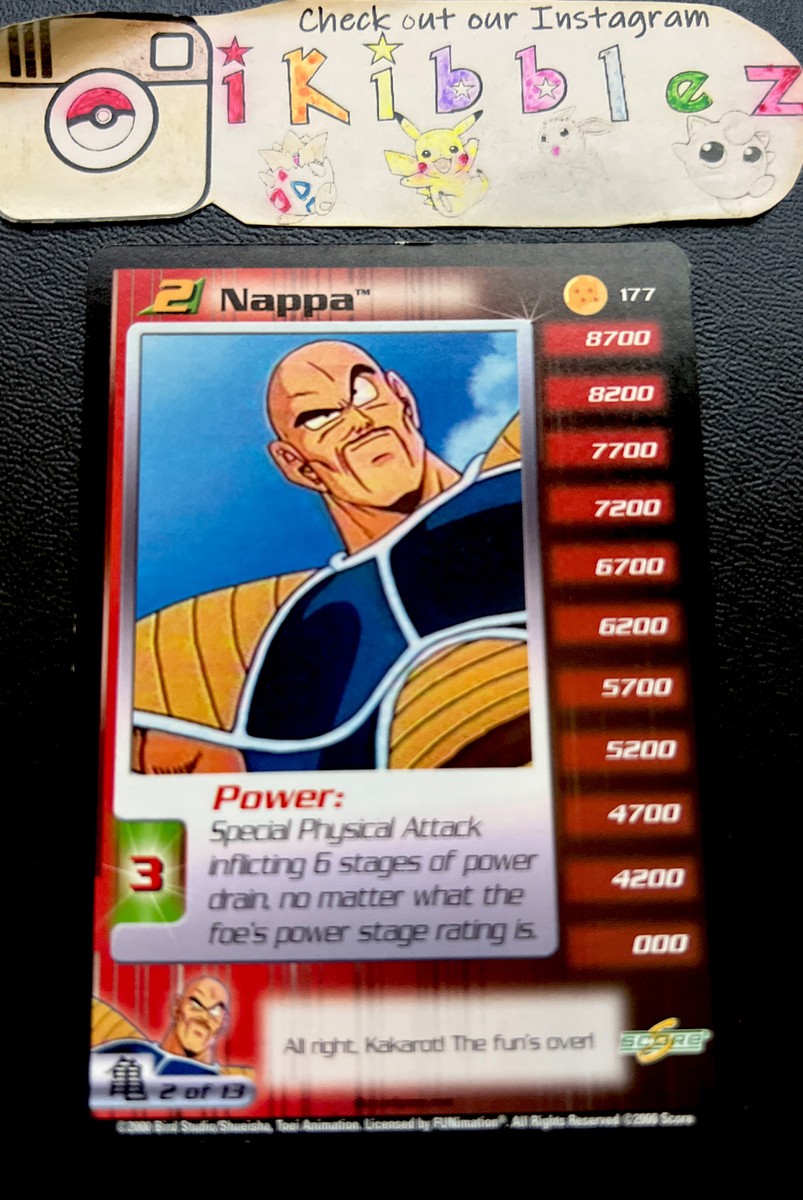 Nappa No.177 LP Vintage Saiyan Saga Dragonball Z Card. Free