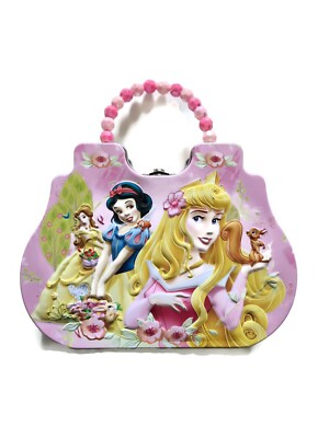 Disney 5 Princess Tin Box Carry Purse, Hand Beaded | eBay