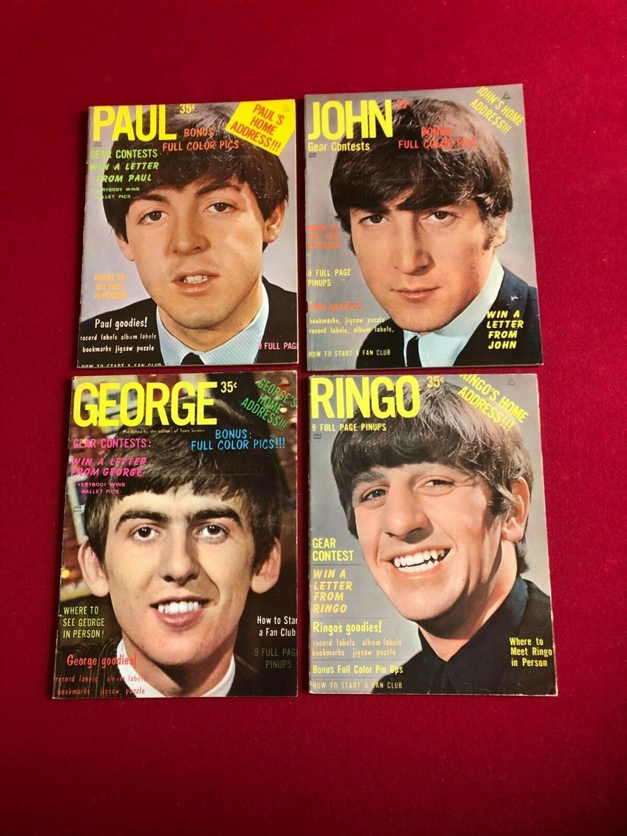 1964, BEATLES Magazines, Paul / John / George / Ringo-Set of 4 (Scarce/Vintage) 1964, BEATLES Magazines, Paul / John / George / Ringo-Set of 4 (Scarce/Vintage)
