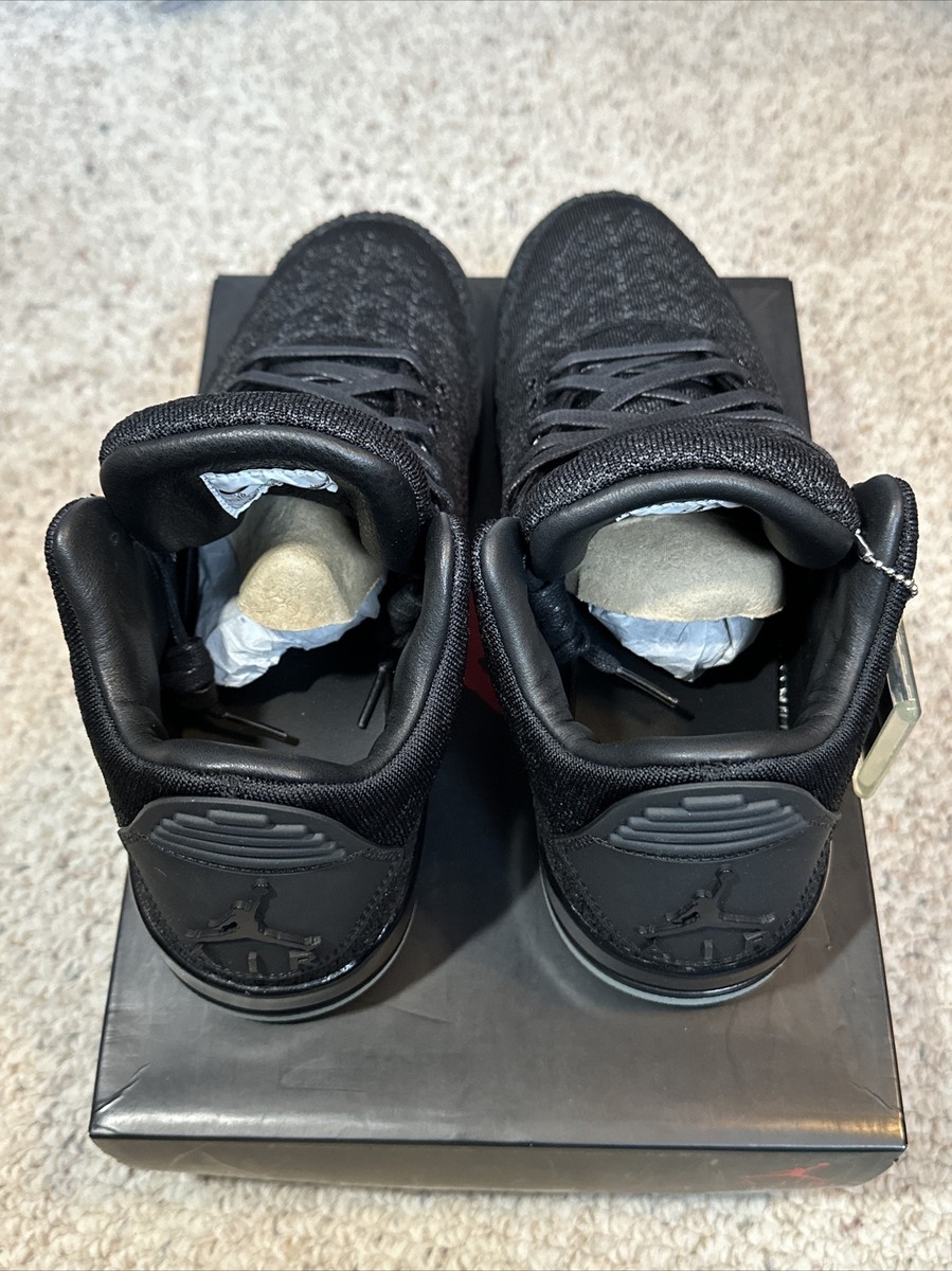 Size 10 - Air Jordan 3 Retro Flyknit Black Anthracite AQ1005 Size 10 - Air Jordan 3 Retro Flyknit Black Anthracite AQ1005