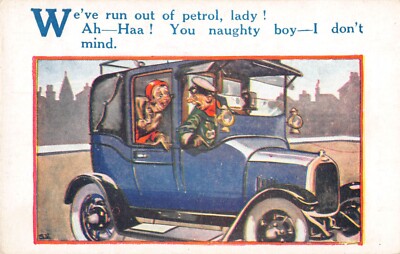 Chauffeur Tells Ugly Lady They Are Out of Petrol & She Doesn't Care-Old Comic PC