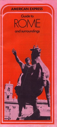 American Express Roma 1971 Italia guía de viaje mapa folleto