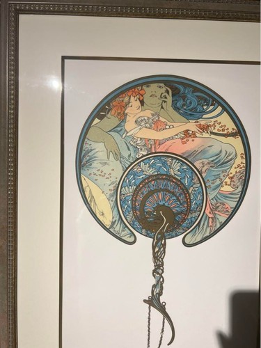 Alphonse Mucha Le Vent Qui Passe Art Print Vintage Decorative Poster Rare - Picture 2 of 3