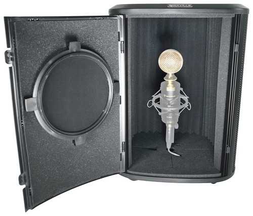 Micrófono condensador de grabación de estudio Rockville RCM01 + caja de aislamiento de sonido - Imagen 12 de 12