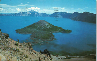 Oregon Crater Lakes National Park Wizard Island Deep Blue Lake Postcard