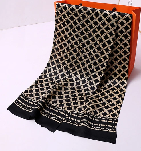 100% Silk men Scarf satin neckerchief Wrap plaid black beige
Opens in a new window or tab