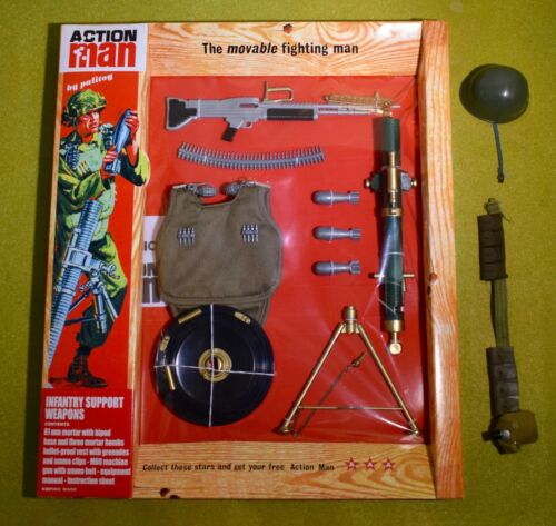 VINTAGE ACTION MAN 40th CARDED SOLDIER INFANTRY SUPPORT WEAPONS & ACCESSORIES  - Afbeelding 1 van 1