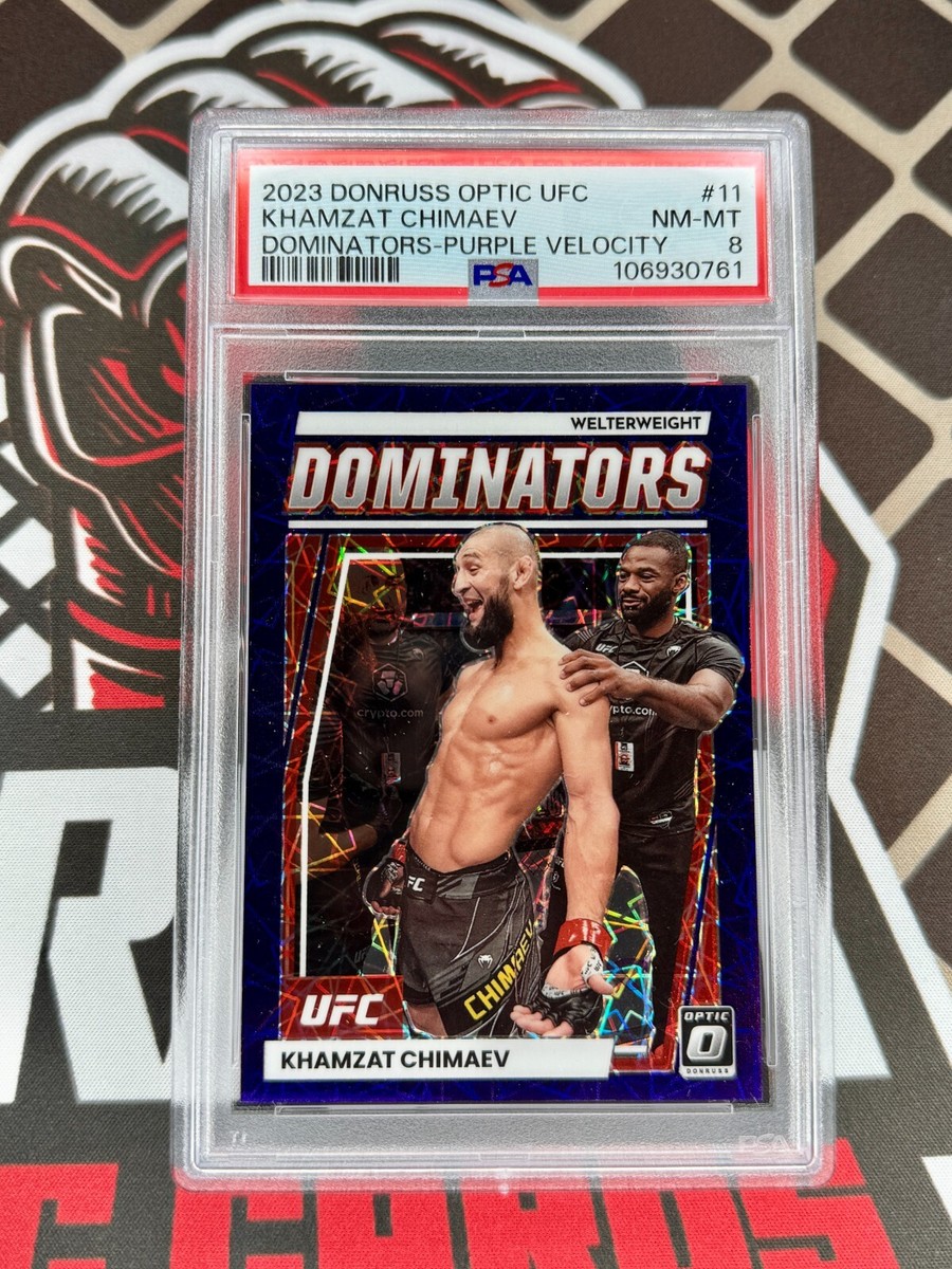 Khamzat Chimaev Dominators Purple Velo 46/59 2023 Optic UFC #11 PSA 8 | eBay