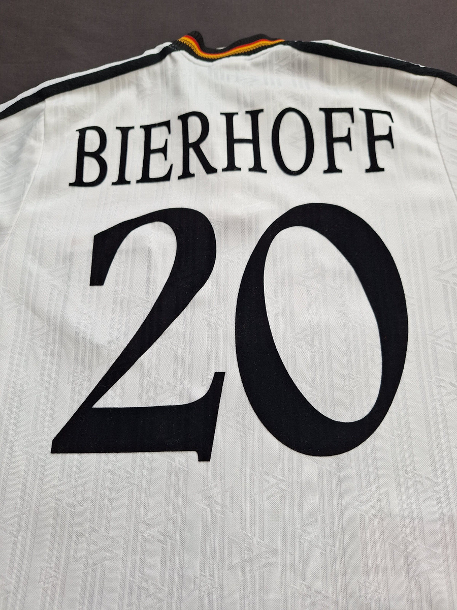 Germany 1996 Home Jersey #20 Bierhoff Adidas White Shirt Size XS