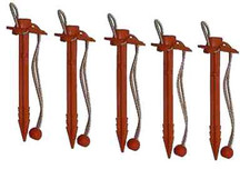 BAG of 5 Pyramid Plastic TENSION awning tent fishing bivi peg pegs (5) A7697