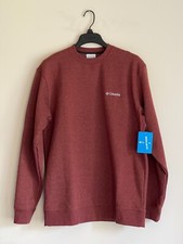 New Columbia Hart Mountain II Crew Pullover Sweatshirt Maroon - Medium M