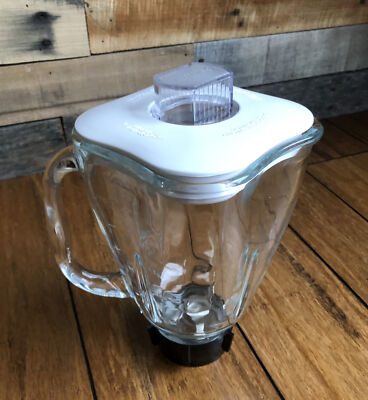 Blender Jar Osterizer Glass Replacement Square Jar Cup Pitcher Blade  White Lid