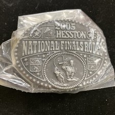 2005 Hesston National Finals Rodeo NFR Youth Belt Buckle Montana Silversmiths