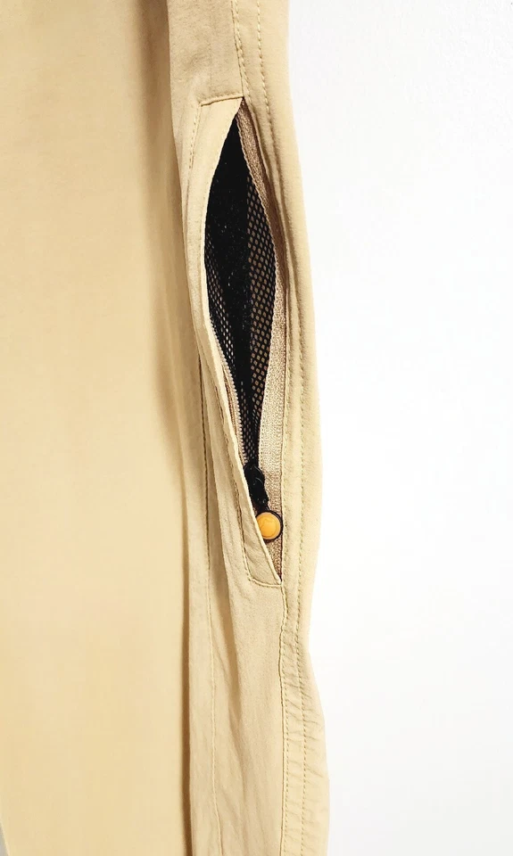 Lowe Alpine Long Trek Pants Women Sz 14 Cream Straight Button Zip Pockets Nylon - Image 4 of 4