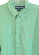 Ralph Lauren Shirt Men  s Green XL Classic Fit Button Up Long Sleeve