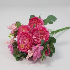 Artificial Silk Rose Flower Bouquet (NO.7) - 5 Colours Wedding Centrepiece Decor