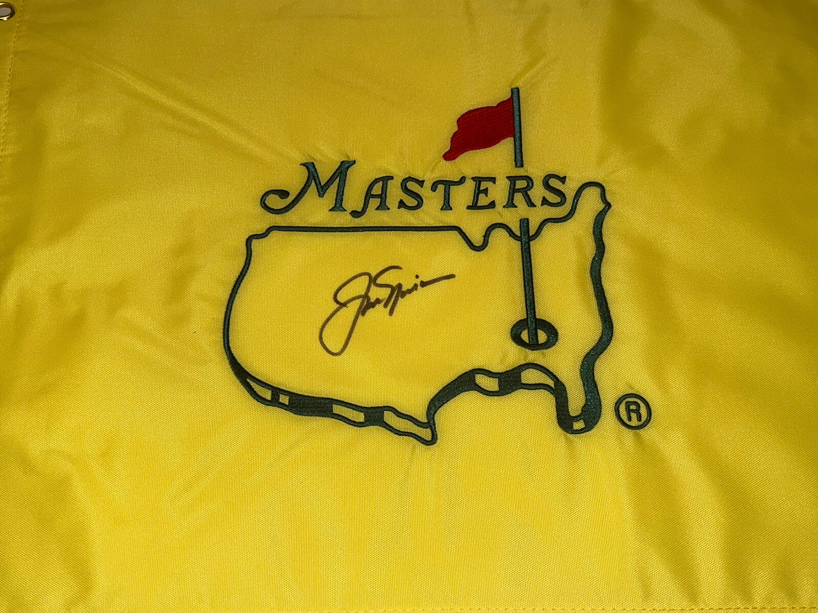 Jack Nicklaus Signed Autographed Undated Masters Flag PSA/DNA COA Full Letter
