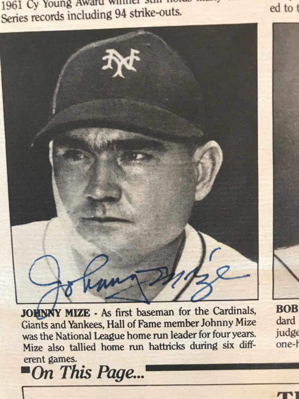 Baseball Card Show Broadside Signed by 10, Ted Williams, Feller, Ford