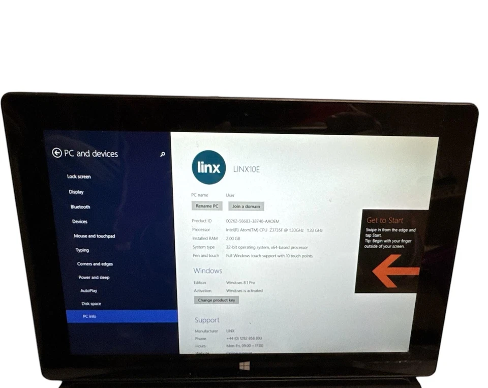 LINX10, ATOM 23735F @1.33GHZ, 2GB, 32GB STORAGE [ Working Tested ] [NO CHARGER] - Image 4 of 4