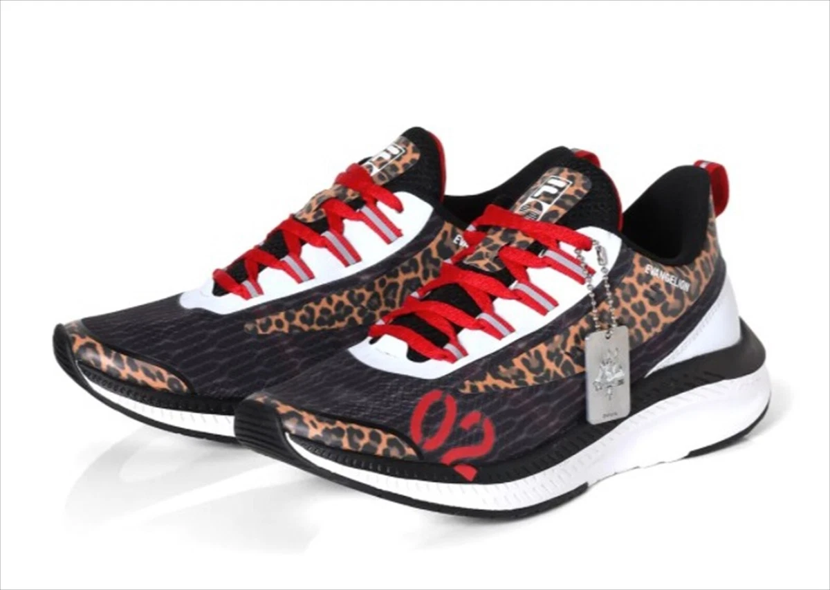 FILA EVANGELION WAVELET ALPHA WILLE ASUKA BLACK LEOPARD UFW20012-014 US 9