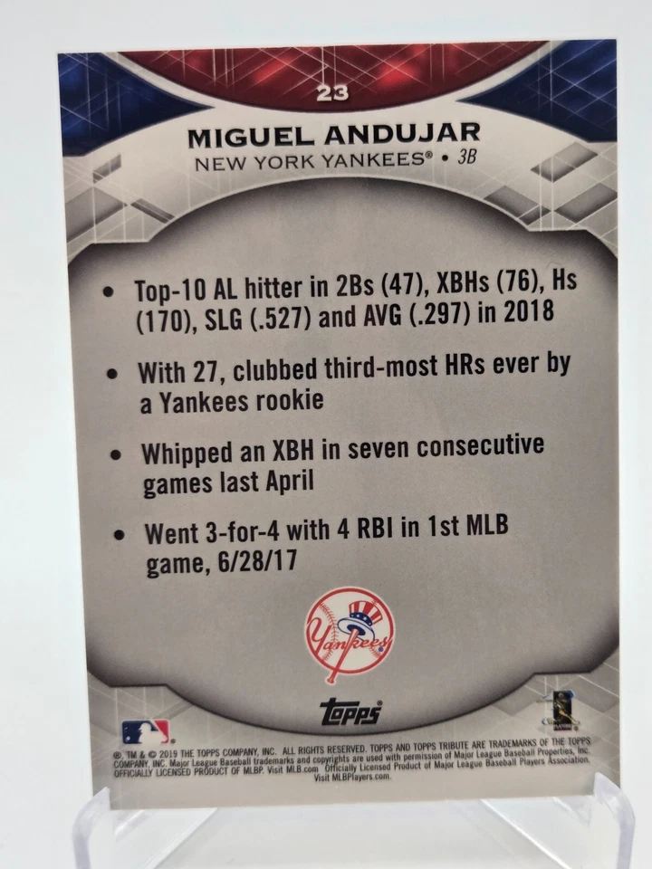 2019 Topps Tribute #23 Miguel Andujar - Image 2 of 2