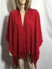 Women's NWT Cejon Basic Ribbed Knit Ruana Wrap Scarf Ribbed One Size