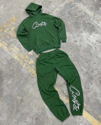 Cortiez CRTZ GREEN ALLSTARZ Hoodie and Bottoms Tracksuit Set Small Brand New