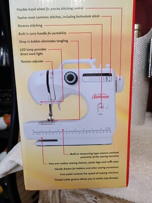 NEW IN BOX Sunbeam SB1818 Compact Sewing Machine With Bonus Sewing