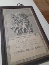 1914. Gedenkblatt. A la memoir de Duhand ...mort pour la France... Heroische Abb