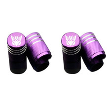 4x Purple Transformers Decepticons Car Wheel Tire Caps Air Valve Stem Cover