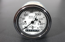 Stewart Warner Speedometer Wings 0-160 Mph 3 38in Electric White-face For Parts Stewart Warner Speedometer Wings 0-160 Mph 3 38in Electric White-face For Parts