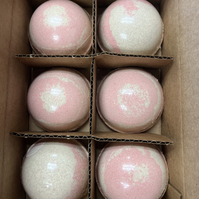6 Love Beauty & Planet Beloved Vegan Bath Bombs Strawberries Lemonade 5 oz.