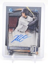 MICHAEL OLIVETO 2025 BOWMAN CHROME 1ST AUTO ROOKIE #CPA-MO TIGERS Q3668