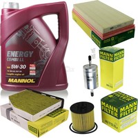 Mann Inspektionspaket 5L Mannol Energy Combi Ll 5W-30 FüR Vw Touran 1.6 Fsi