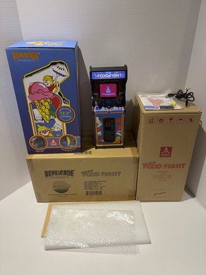 New Wave Toys Replicade Atari Food Fight 1/6 Scale Mini Arcade Black T-Molding