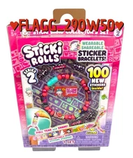 STICKI ROLLS SERIES 2 Wearable Shareable Sticker Bracelet Red **READ**