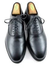 Allen Edmonds "CARLYLE" Men's Leather Plain Toe Oxfords 8.5 E Black  USA (688N)