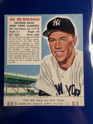 1952 Red Man Double Header Back Panel w/ Tab Vintage Tobacco Stub Piece