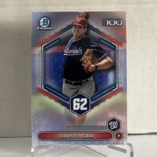 2026 Bowman Chrome Travis Sykora Top 100 Refractor Nationals