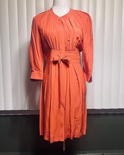 Vintage Plenty by Tracy Reese  for Barneys COOP NYC Orange Silk Dress - Size 2
