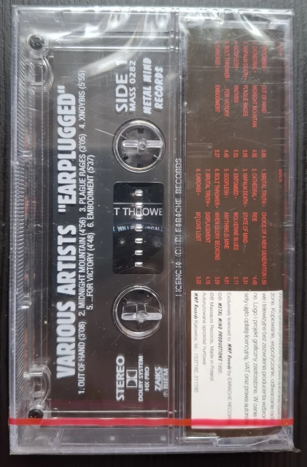 Various – Earplugged 1995 MC Tape Cassette Factory sealed! - Image 2 of 2