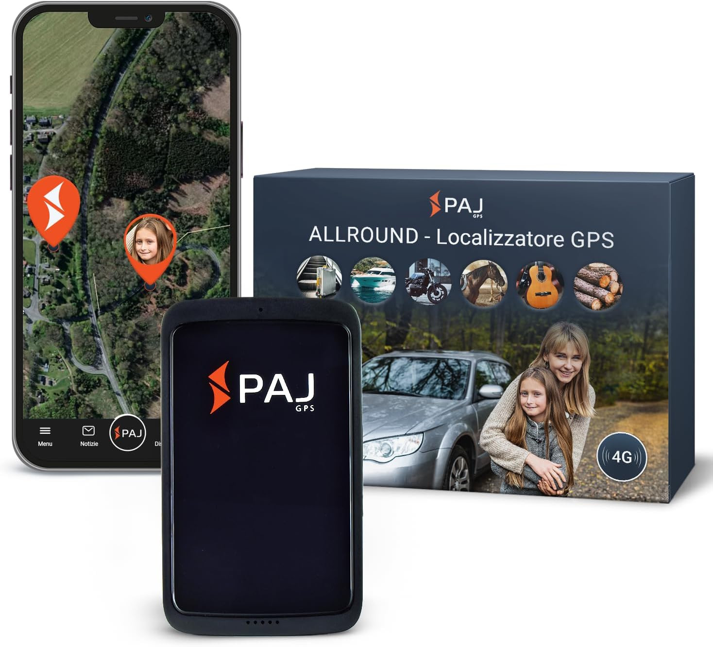 Sistema di Monitoraggio GPS 4G PAJ ALLROUND per Veicoli Aziendali