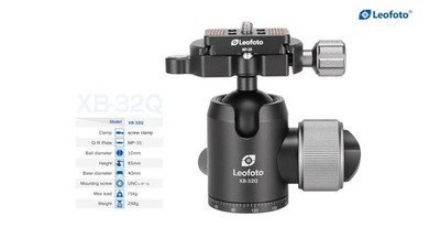 Leofoto Tripod Head XB-32Q Ball Head with NP-35 Quick Release Plate | Arca