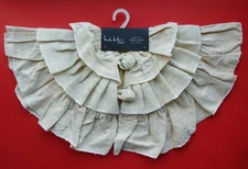 NICOLE MILLER Three-Tiered Ruffle TABLETOP TREE SKIRT Shabby Chic 24"